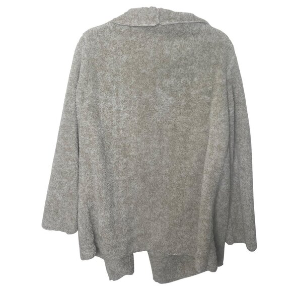 Soft Surroundings Hugs Cardigan Sweater Womens Size M Fuzzy Neutral Cozy Relaxed - Picture 3 of 8